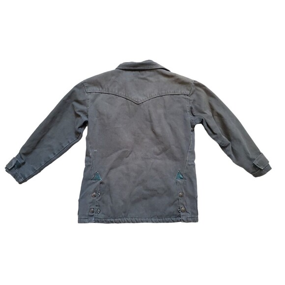 Powder River Outfitter Lined Jacket Green Canvas Barn Chore Coat Kid Youth Large - Picture 2 of 14